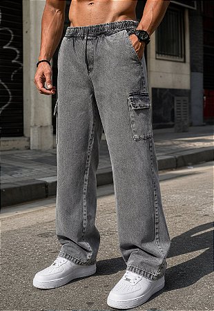 Calça Cargo Baggy Jeans Estonada