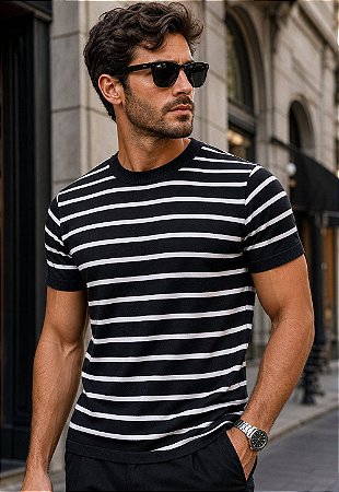 Camiseta Tricot Bicolor