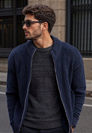 Suéter Tricot Zíper Hudson