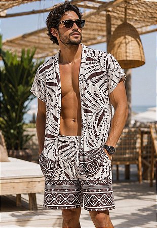 Conjunto Kimono Estampado Bali
