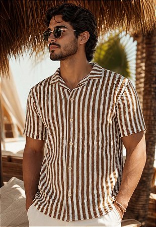 Camisa Jacquard Texturizado Paradise