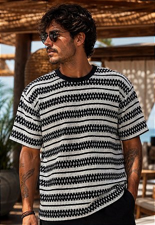 Camiseta Texturizada Estampada Cayo