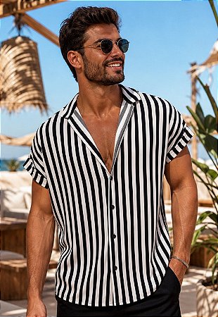 Camisa Oversized Listrada Siena