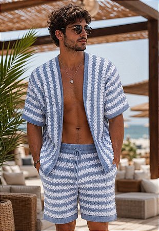 Conjunto Kimono Oversized + Shorts Coast
