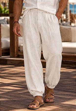 Calça Linho Jogger Aureo
