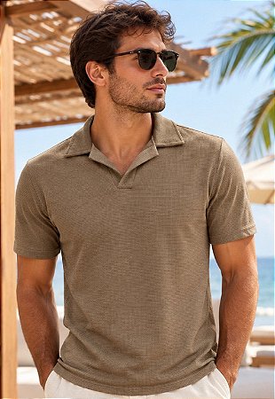 Camiseta Polo Texturizada Veneza
