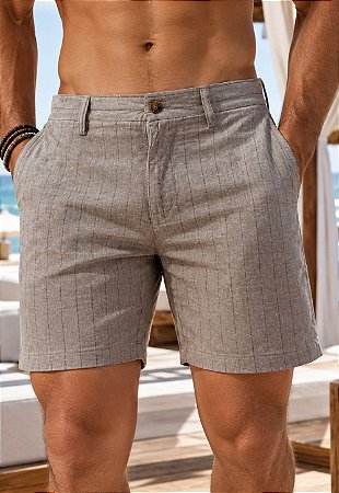 Shorts Alfaiataria Listrado Brisa