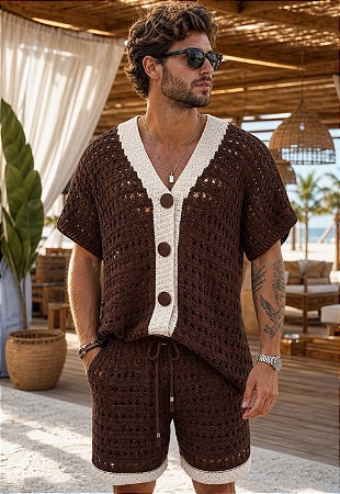 Conjunto Tricot Bicolor Beach