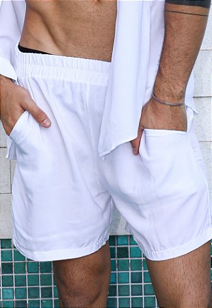 Shorts Viscose Branco