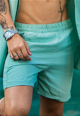 Shorts Viscose Verde Àgua