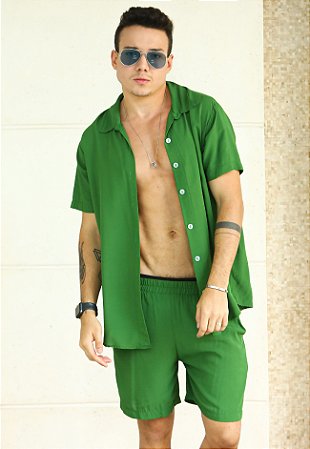 Conjunto Viscose Verde Bandeira