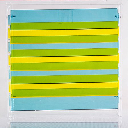 Quadro Fusões azul/ amarelo