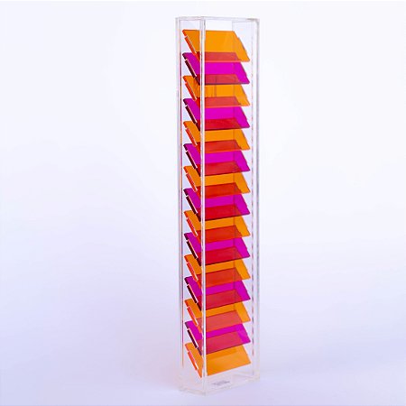 Quadro Tira Fusões coral / magenta