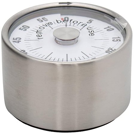 Temporizador Timer de Cozinha Magnético Aço Inoxidável Imã