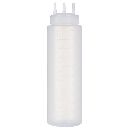 Bisnaga para Molho 1 Litro com 3 Bicos Flexivel Profissional