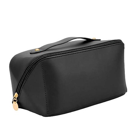 Necessaire Feminina Grande Maquiagem Cosméticos Viagem Preta