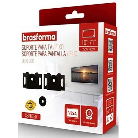 SUPORTE TV 10/71 PAREDE BRASFORMA SBRU750