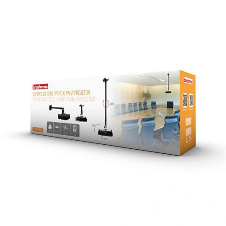SUPORTE PROJETOR TETO BRASFORMA BRANCO SBRP756B
