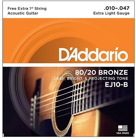 ENCORDOAMENTO VIOLAO ACO 010 D'ADDARIO *EJ10-B*