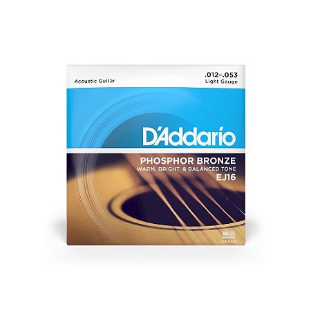 ENCORDOAMENTO VIOLAO ACO 012 D'ADDARIO EJ16 PHOSPHORO