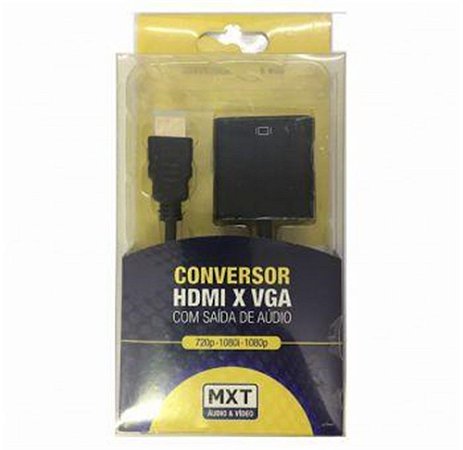 CONVERSOR MXT ENTRADA HDMI PARA SAIDA VGA AUDIO 12105
