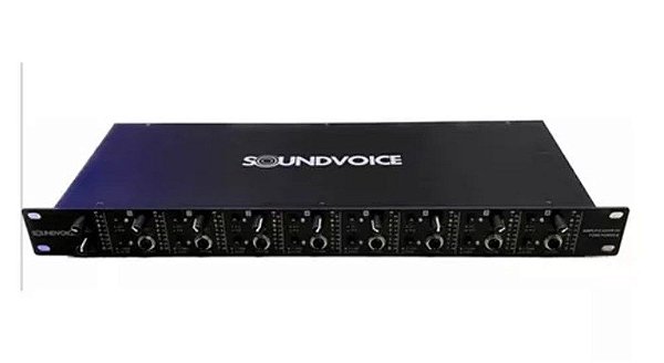 AMPLIFICADOR DE FONE RACK SOUNDVOICE POWER 8