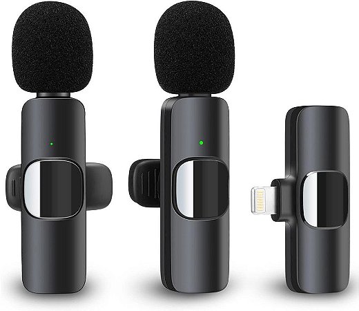 MICROFONE S/FIO LAPELA DUPLO IOS LAVALIER K3-2IN 1-IOS