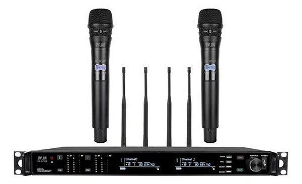 MICROFONE S/FIO MAO DUPLO DYLAN QS-10/M2