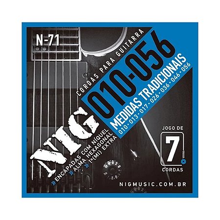 ENCORDOAMENTO GUITARRA 7C 010 NIG N71