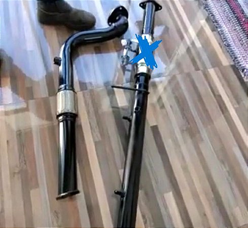 Downpipe com pente Ranger 2.2 e 3.2 2012 - 2016  + ELIMINADOR DPF