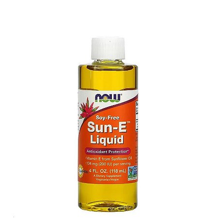 Vitamina Sun E Liquida 118 ML Now Foods