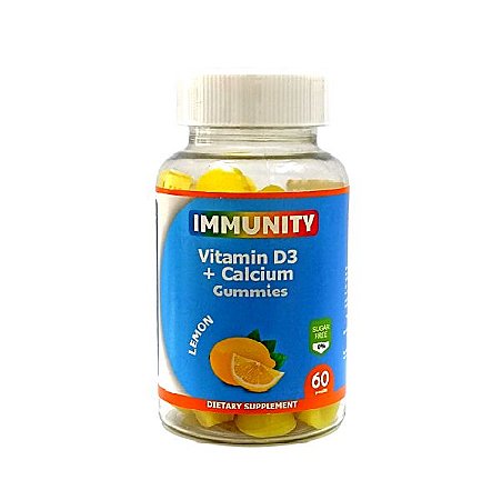 Vitamina D-3 e Calcio Zero Açúcar 60 Gummies - DYNAX
