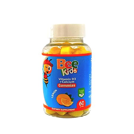 Vitamina D-3 e Calcio Kids Zero Açúcar 60 Gummies DYNAX