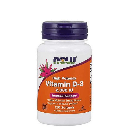VITAMIN D-3 2000UI  120 SOFTGELS - NOW SPORTS - Day Offer