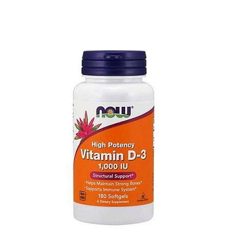 VITAMINA D3 1000UI NOW FOODS 180 CAPS - Day Offer