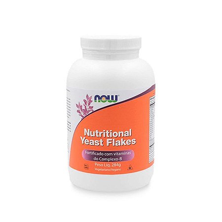 Levedura nutricional Now foods  Yeast Flakes  284g  - Importado