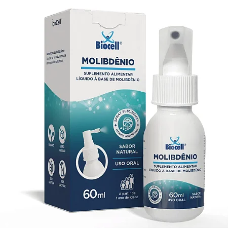 Molibdênio - Suplemento Alimentar Líquido Spray Sublingual 60 ml