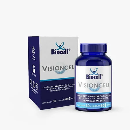 Visioncell® - Suplemento de Luteína, Zeaxantina, Vitaminas e Minerais 60 cápsulas