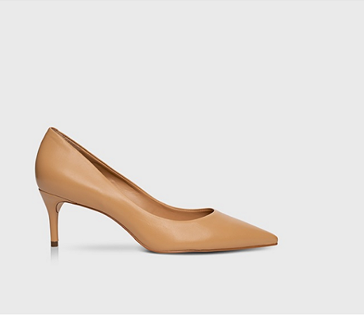 SCARPIN CARRANO CROISSANT SALTO MÉDIO EM COURO