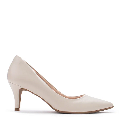 SCARPIN LIA LINE OFF WHITE SALTO FINO MÉDIO