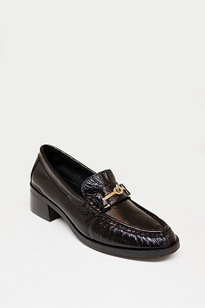 MOCASSIM LECOLLINE PRETO EM COURO