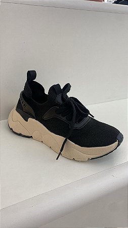 TENIS LECOLLINE PRETO KNIT