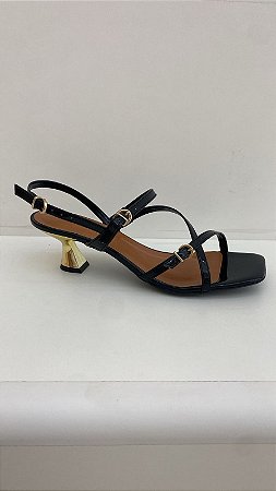 SANDÁLIA LECOLLINE PRETA AURA