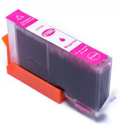 Cartucho de Tinta Compatível com HP | 670 XL | CZ 119 AB | CZ 115 AB |  Magenta | 14.5ml | - Fiel Ink Laser
