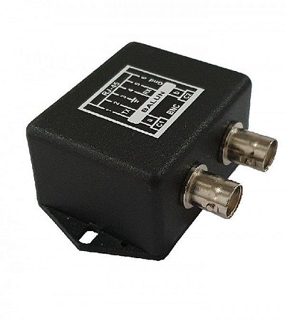 Balun Unitário 2 Posições Rj45 X 1 Posição BNC Para Telefonia 75 Ohms - 120 Ohms Aplicações E1 G.703