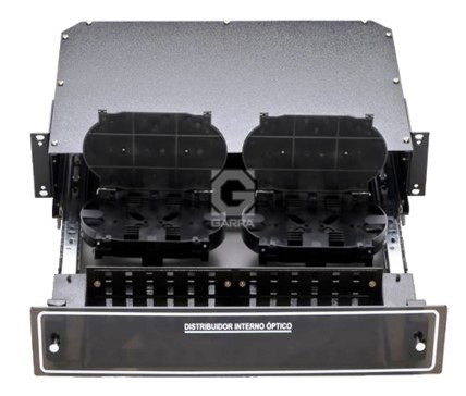 Distribuidor Interno Óptico DIO 48 Fibras SC 19" Padrão Rack 1U - Vazio - Sem Pigtails E Acopladores Ópticos