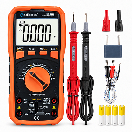 Multímetro Digital True Rms Auto Range Capacitor Temperatura ST-2090