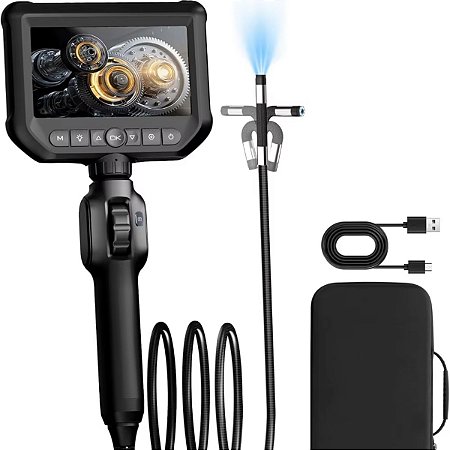 Endoscópio Boroscópio 360° Full HD 8mm S43 1 Metro