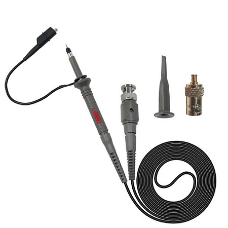 Kit Ponta De Prova 100MHz X1 X10 P6100 + Adaptador BNC-MCX