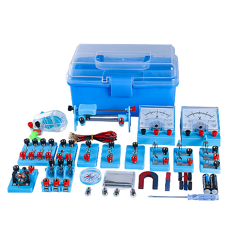Kit Educacional de Física Didático Eletricidade Magnetismo 19 Experimentos Safiratec KES-ELMA1901